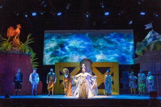 Angélique Kidjo’s and the performers of 'Yemandja' on stage.