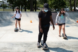 Scantlebury Skatepark Ribbon Cutting - Skateboarding Clinic