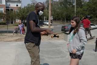 Scantlebury Skatepark Ribbon Cutting - Skateboarding Clinic