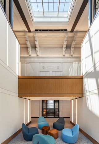 An alcove in the Annex at Yale Schwarzman Center