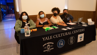 2022 Graduate & Professional Student Cultural Center Crawl in The Underground at Yale Schwarzman Center. Photo: Maurice L. Harris