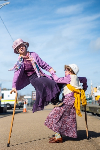 Bill &amp; Fred perform as The Grannies