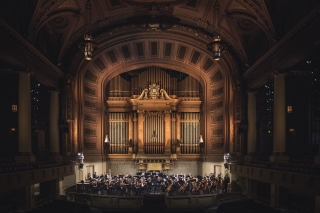 New Haven Symphony Orchestra in breathtaking Woolsey Hall.